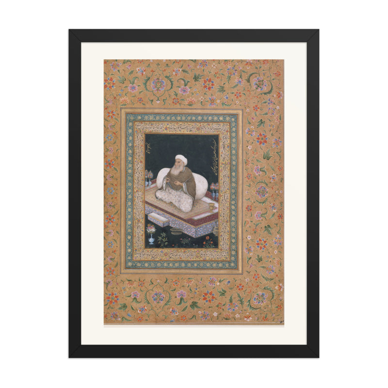 A Mughal Ascetic by Mansur — Album Folio | Restored Mughal Wall Art