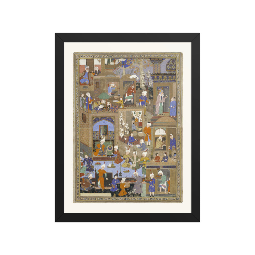 A Bustling City by Mir Sayyid Ali | Restored Mughal Wall Art — view 2