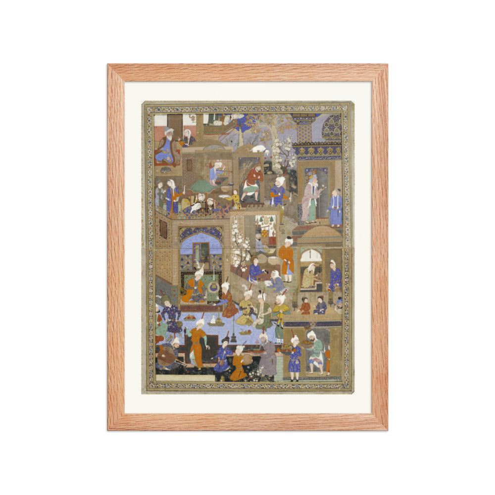 A Bustling City by Mir Sayyid Ali | Restored Mughal Wall Art — view 4