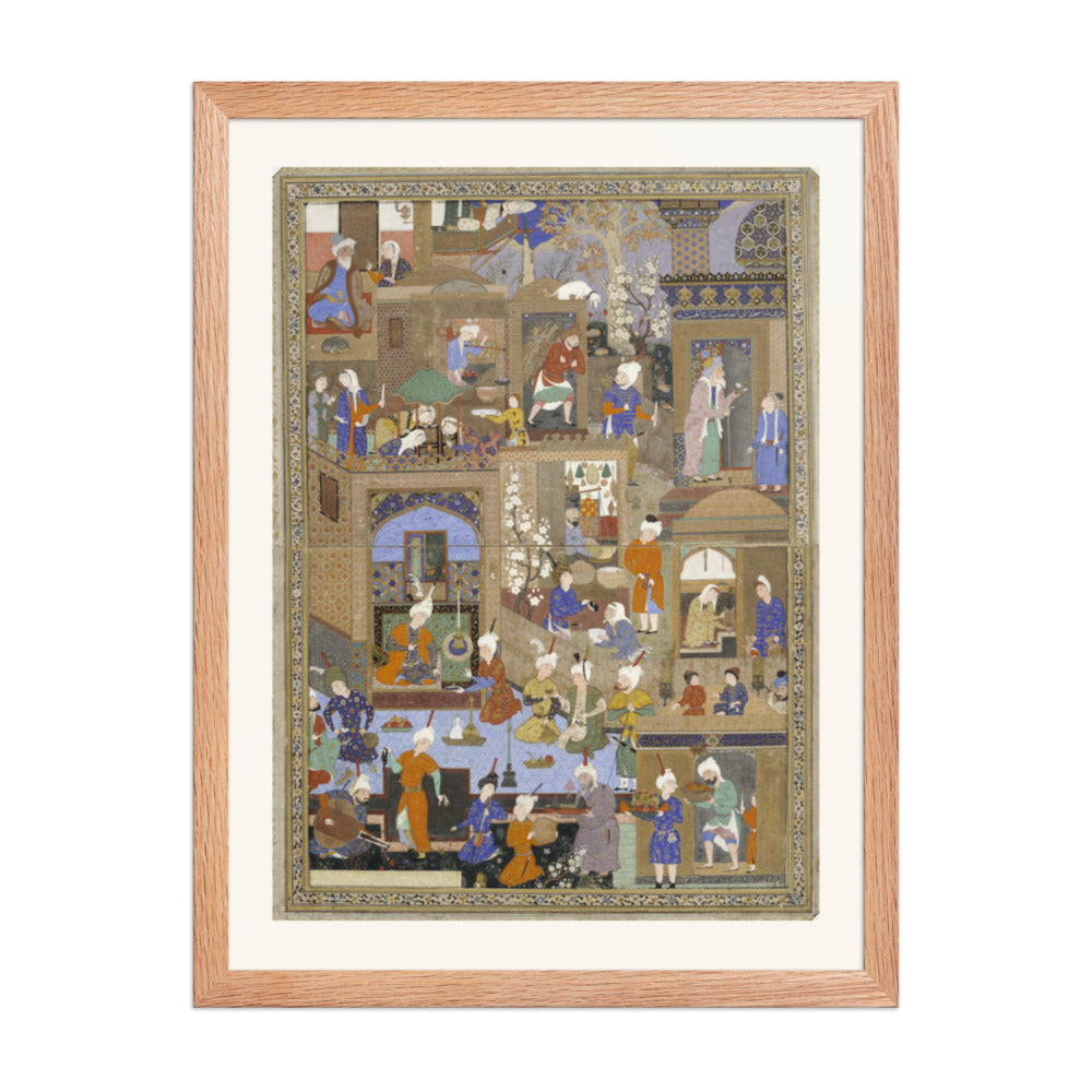 A Bustling City by Mir Sayyid Ali | Restored Mughal Wall Art — view 3