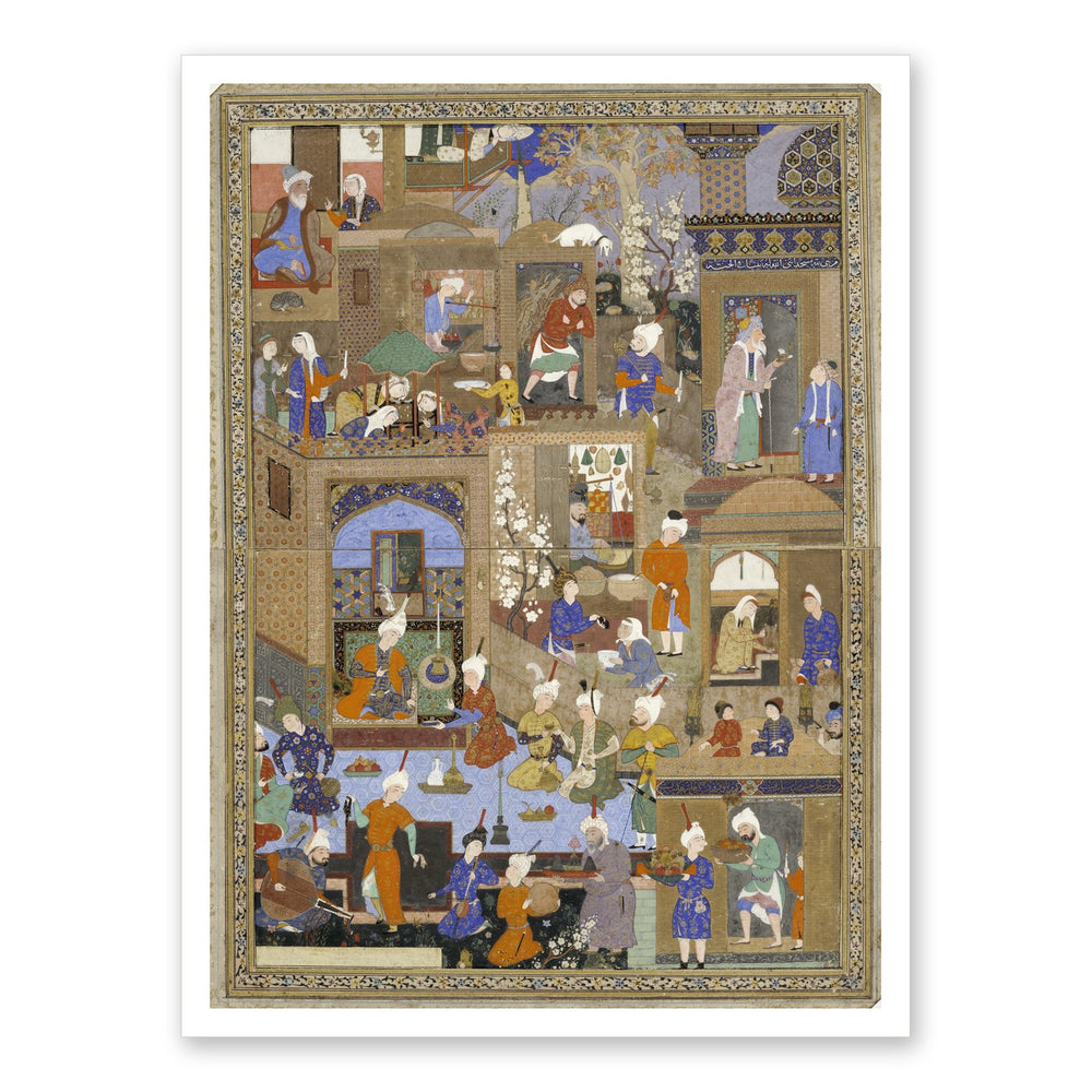 A Bustling City by Mir Sayyid Ali | Restored Mughal Wall Art — view 7