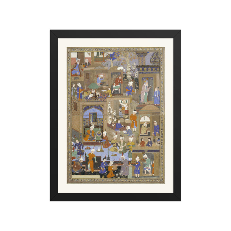 A Bustling City by Mir Sayyid Ali | Restored Mughal Wall Art