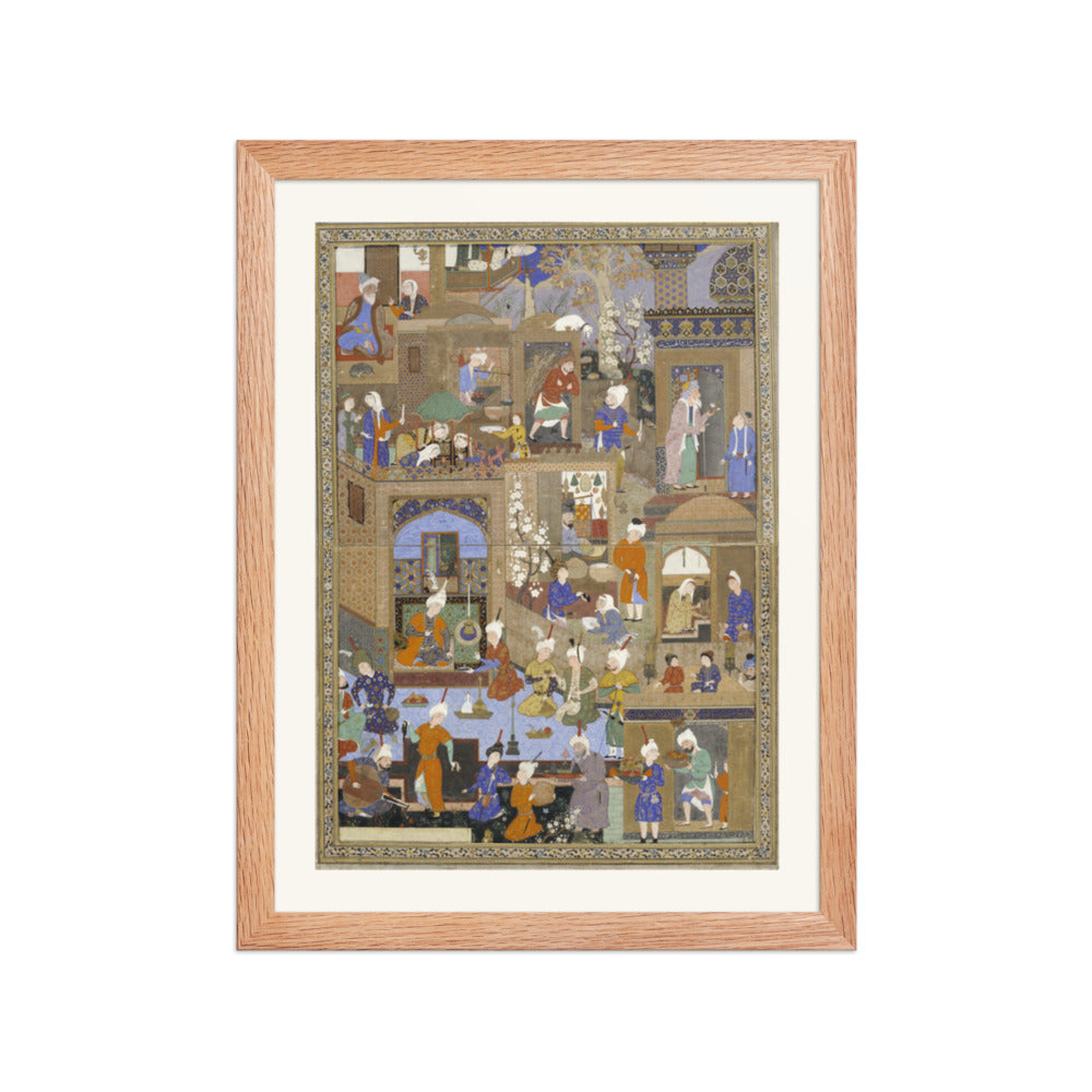 A Bustling City by Mir Sayyid Ali | Restored Mughal Wall Art — view 2
