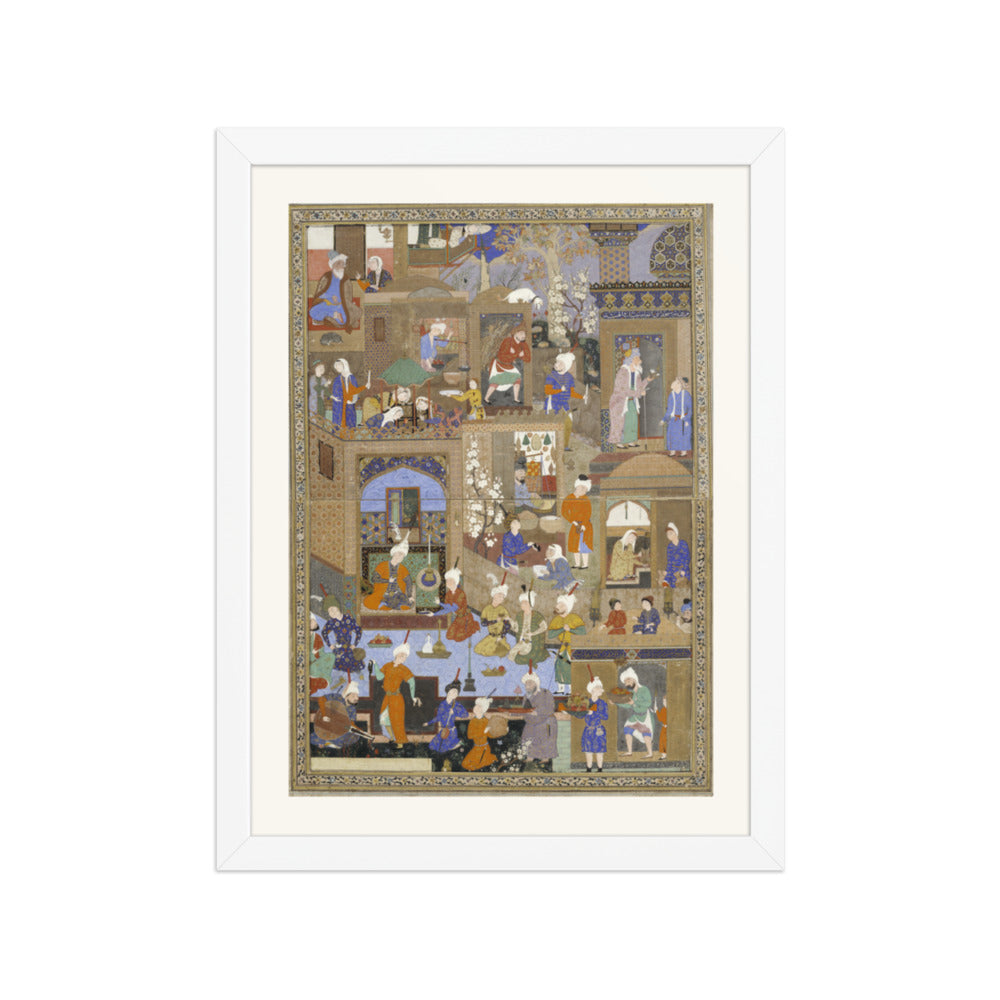 A Bustling City by Mir Sayyid Ali | Restored Mughal Wall Art — view 3