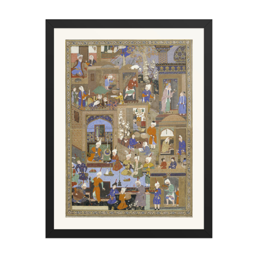 A Bustling City by Mir Sayyid Ali | Restored Mughal Wall Art — view 4