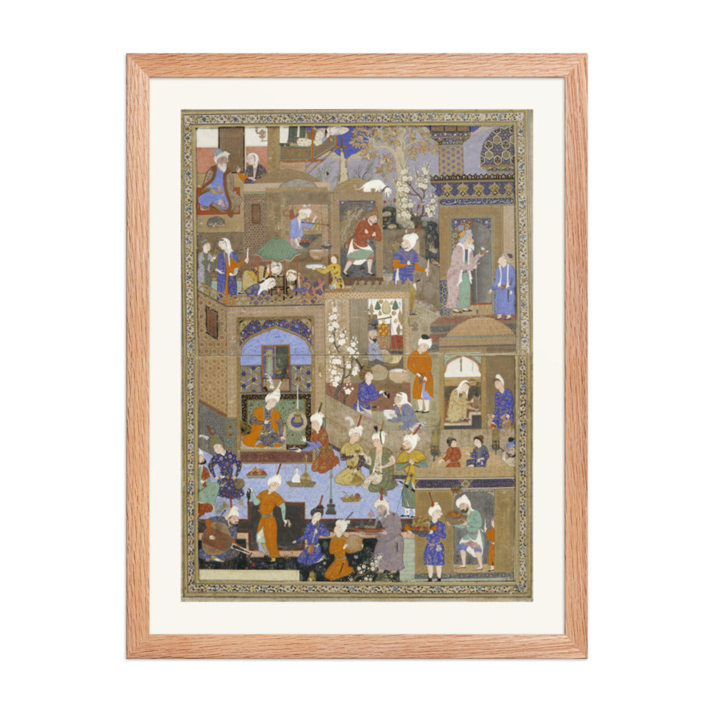 A Bustling City by Mir Sayyid Ali | Restored Mughal Wall Art — view 5