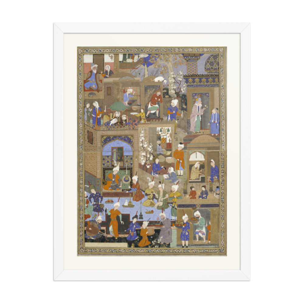 A Bustling City by Mir Sayyid Ali | Restored Mughal Wall Art — view 6