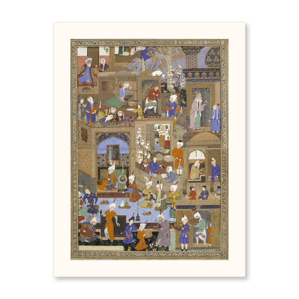 A Bustling City by Mir Sayyid Ali | Restored Mughal Wall Art — view 10