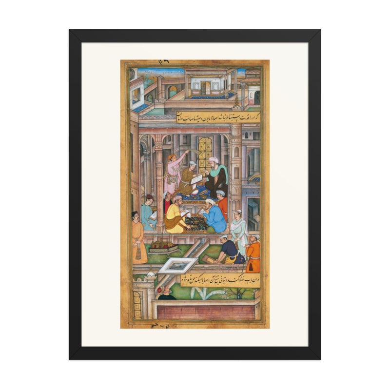 A Mughal Court Scene, c. 1590–95 | Restored Mughal Wall Art