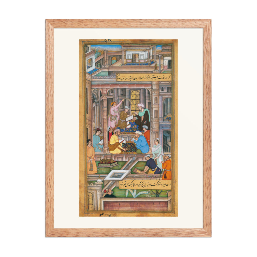 A Mughal Court Scene, c. 1590–95 | Restored Mughal Wall Art — view 3