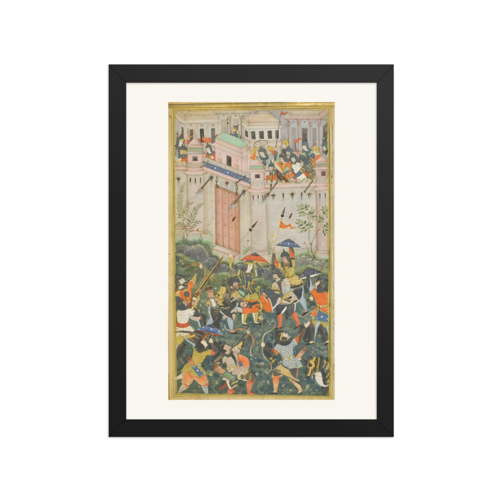 Babur's Assault on Qalat — Restored Mughal Wall Art — view 2