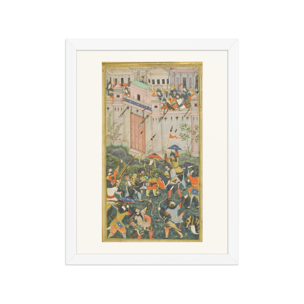 Babur's Assault on Qalat — Restored Mughal Wall Art — view 6