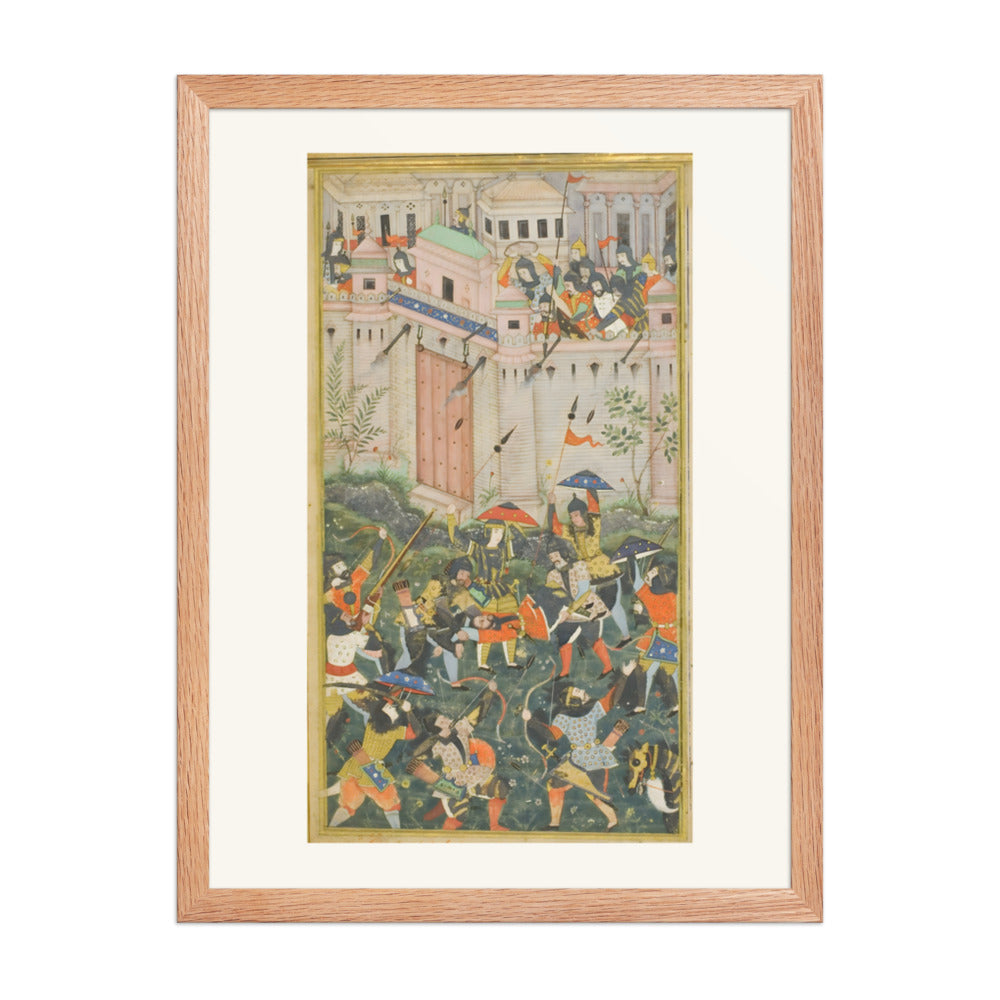 Babur's Assault on Qalat — Restored Mughal Wall Art — view 3