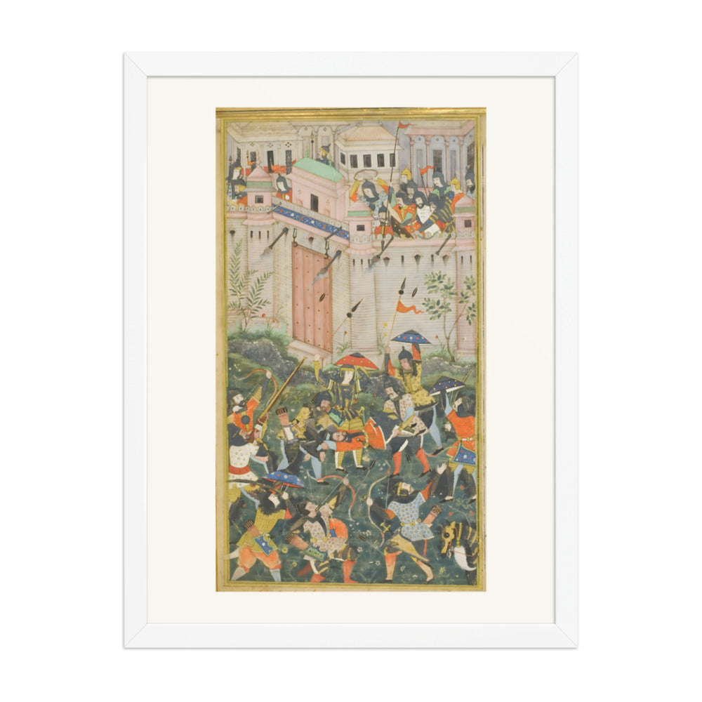 Babur's Assault on Qalat — Restored Mughal Wall Art — view 5