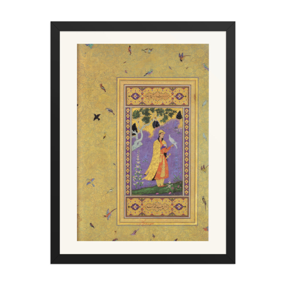 Courtly Interior — Mughal Gulshan Album Folio | Restored Mughal Wall Art — view 1