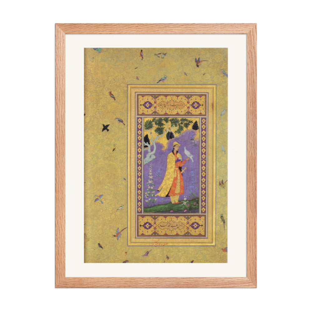 Courtly Interior — Mughal Gulshan Album Folio | Restored Mughal Wall Art — view 3
