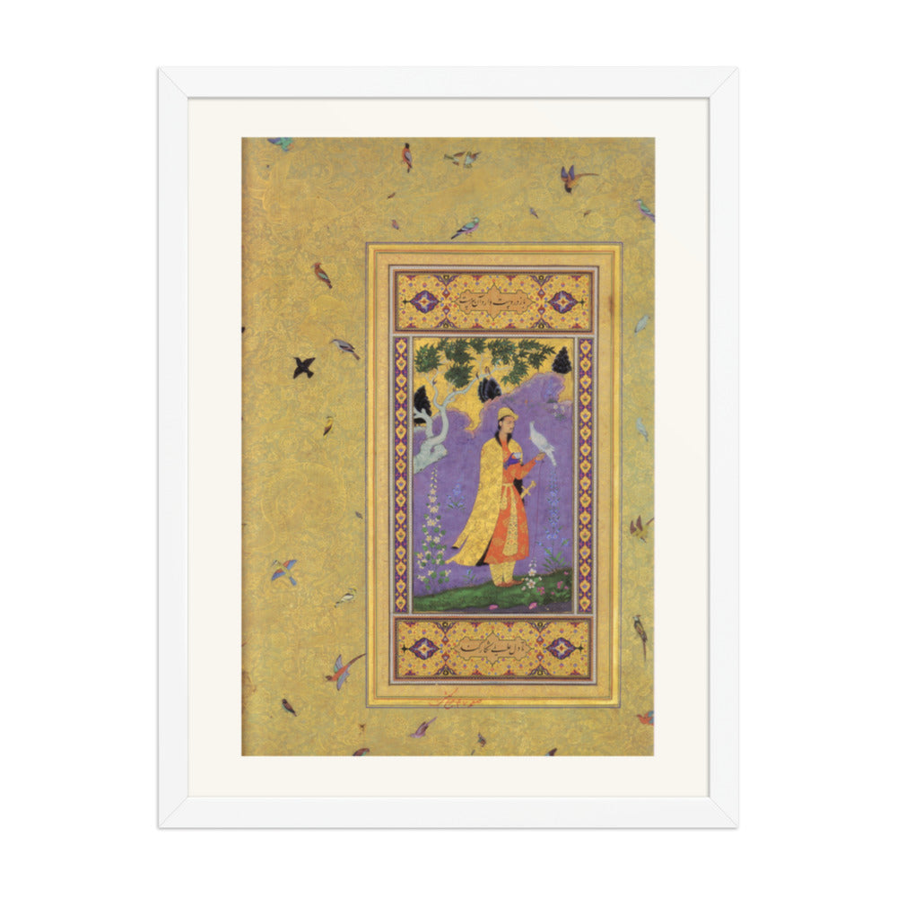 Courtly Interior — Mughal Gulshan Album Folio | Restored Mughal Wall Art — view 5