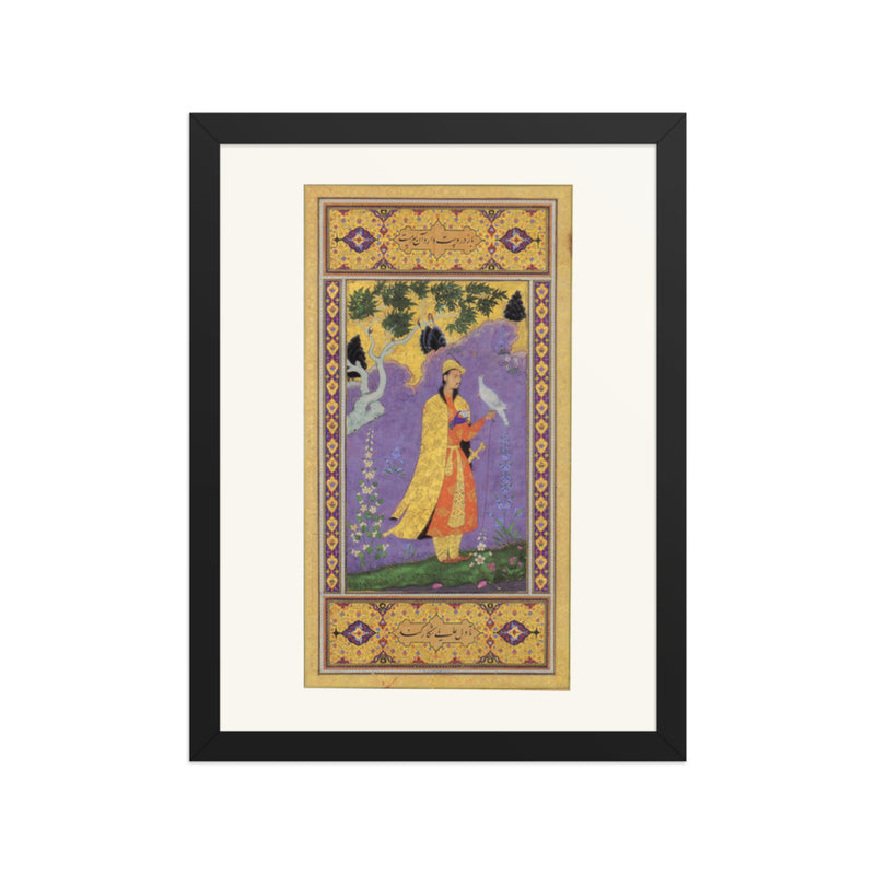Courtly Interior — Mughal Gulshan Album Folio | Restored Mughal Wall Art