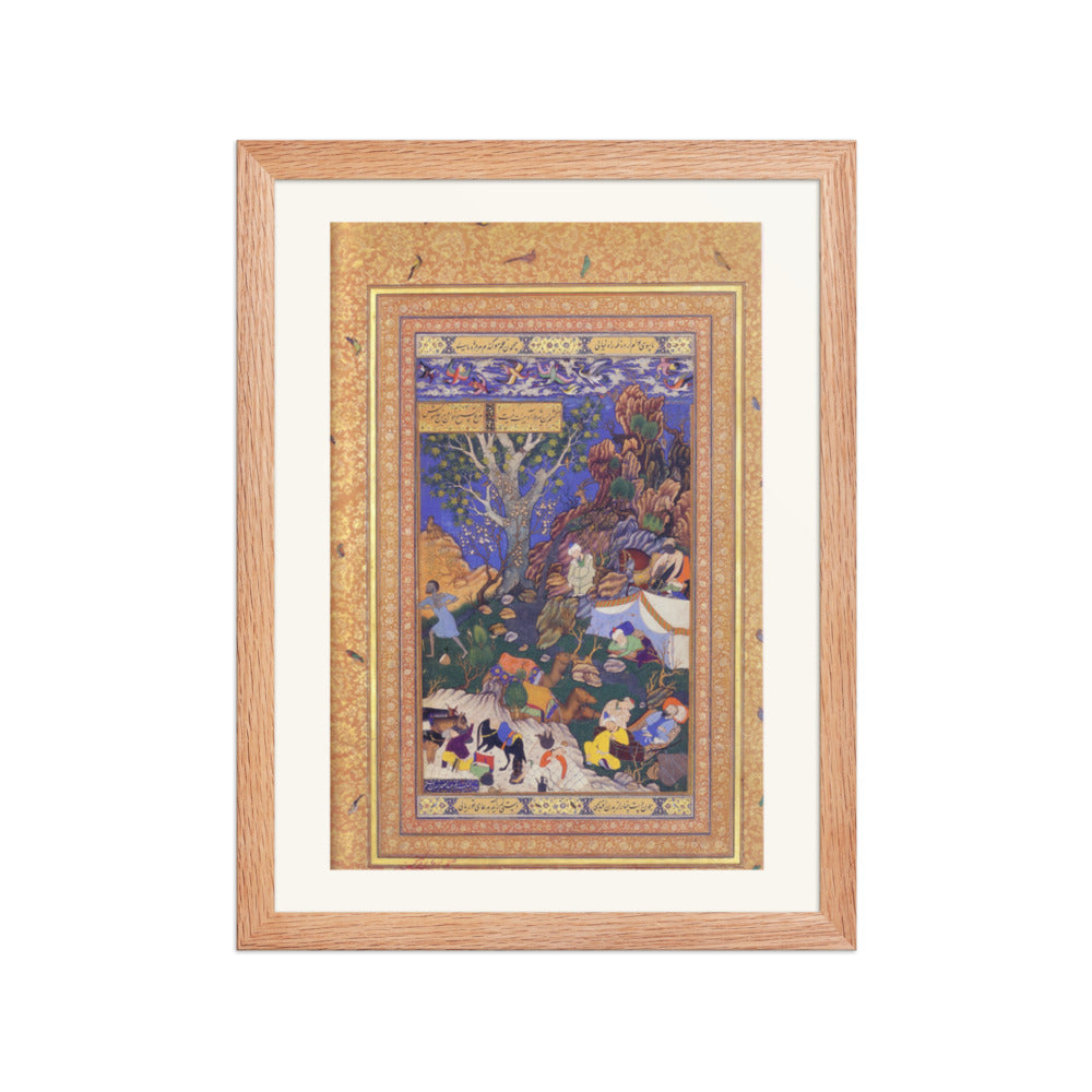 Night Gathering — Mughal Gulshan Album Folio | Restored Mughal Wall Art — view 4