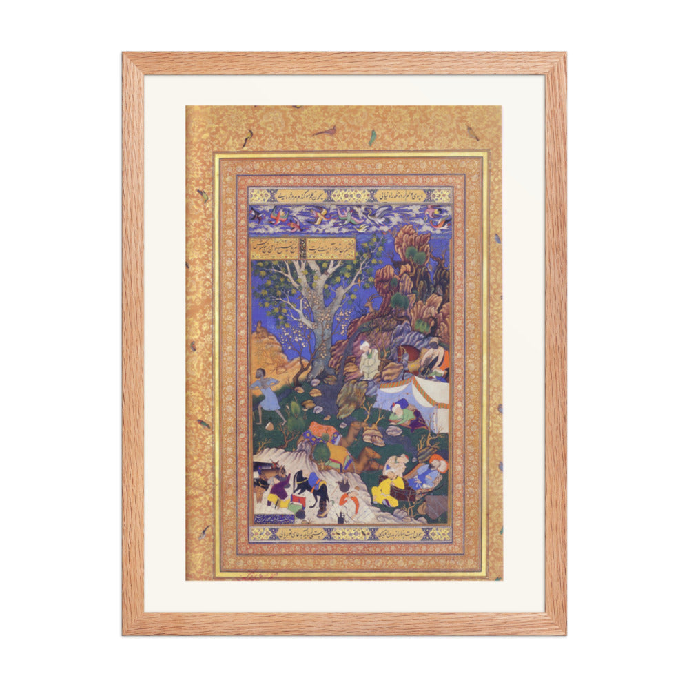 Night Gathering — Mughal Gulshan Album Folio | Restored Mughal Wall Art — view 3