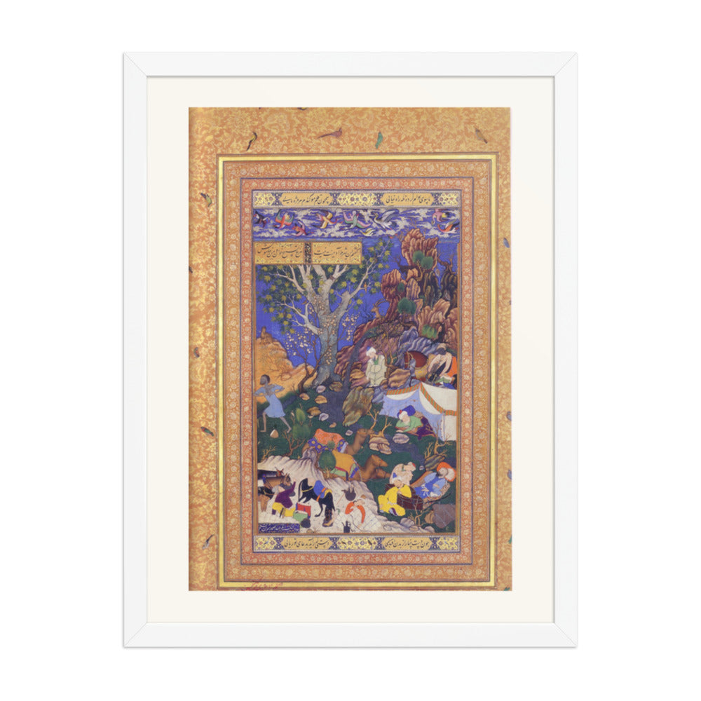 Night Gathering — Mughal Gulshan Album Folio | Restored Mughal Wall Art — view 5