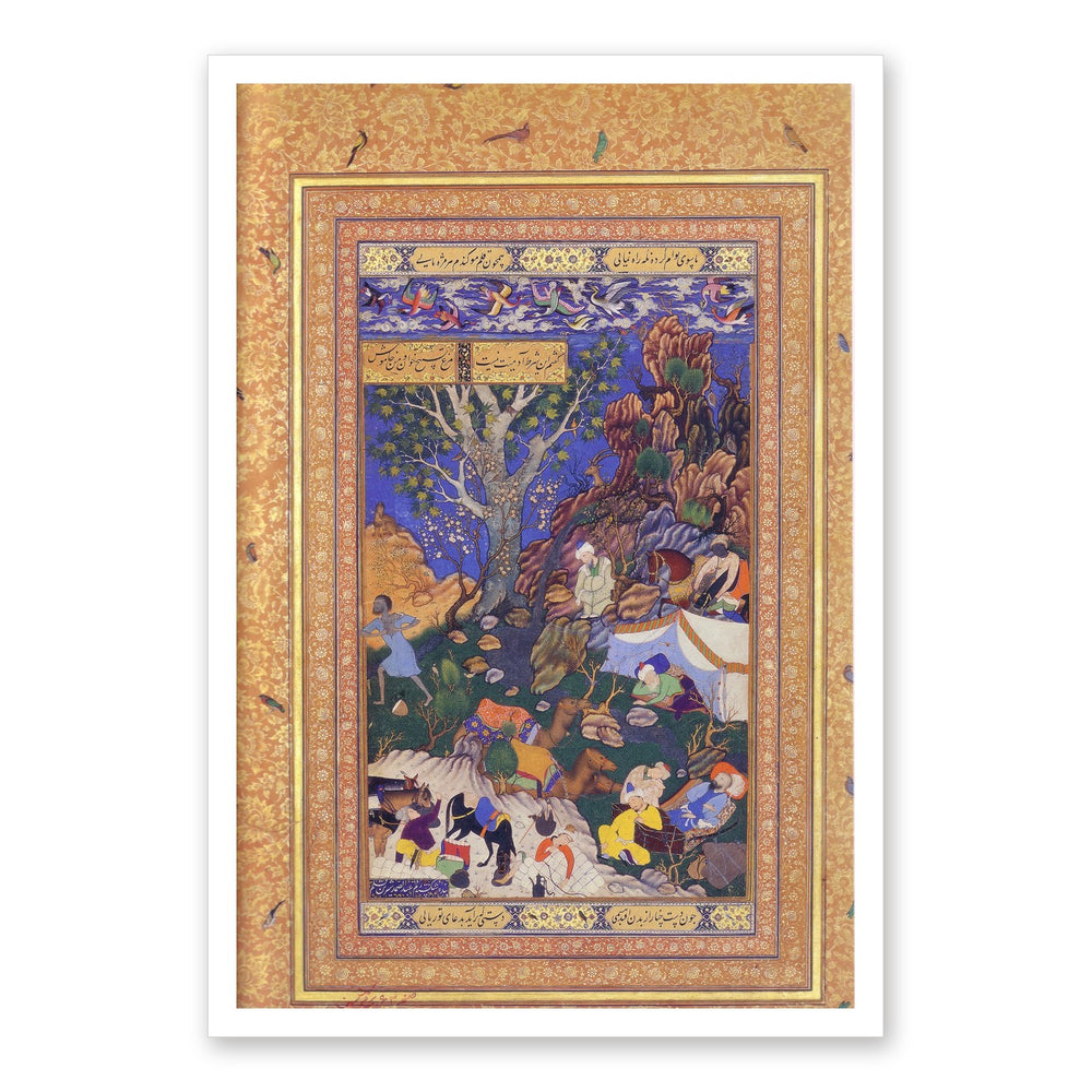 Night Gathering — Mughal Gulshan Album Folio | Restored Mughal Wall Art — view 7
