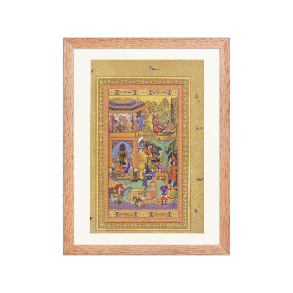 Gathering of Figures — Mughal Gulshan Album Folio | Restored Mughal Wall Art — view 4