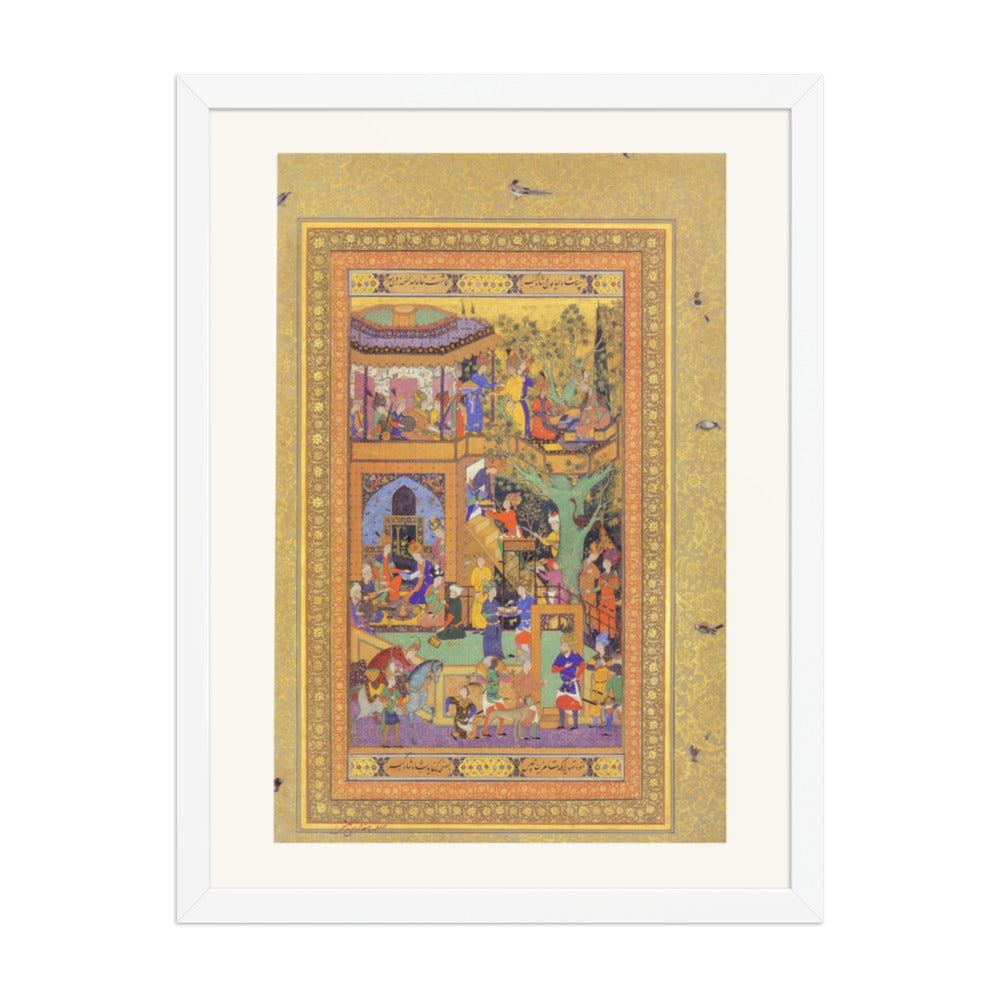 Gathering of Figures — Mughal Gulshan Album Folio | Restored Mughal Wall Art — view 5