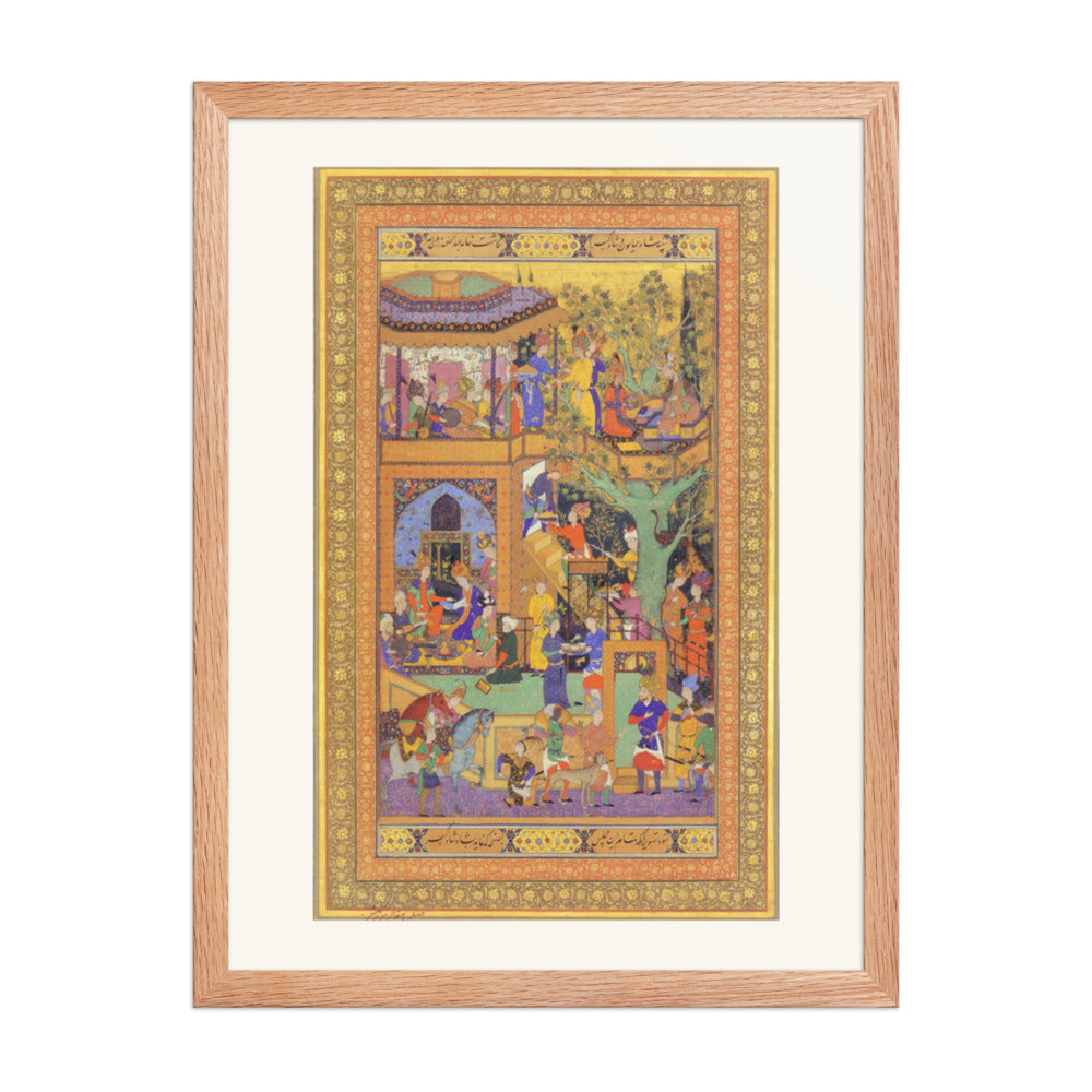 Gathering of Figures — Mughal Gulshan Album Folio | Restored Mughal Wall Art — view 5