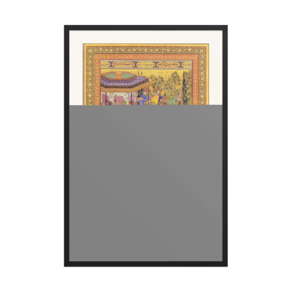 Gathering of Figures — Mughal Gulshan Album Folio | Restored Mughal Wall Art — view 7