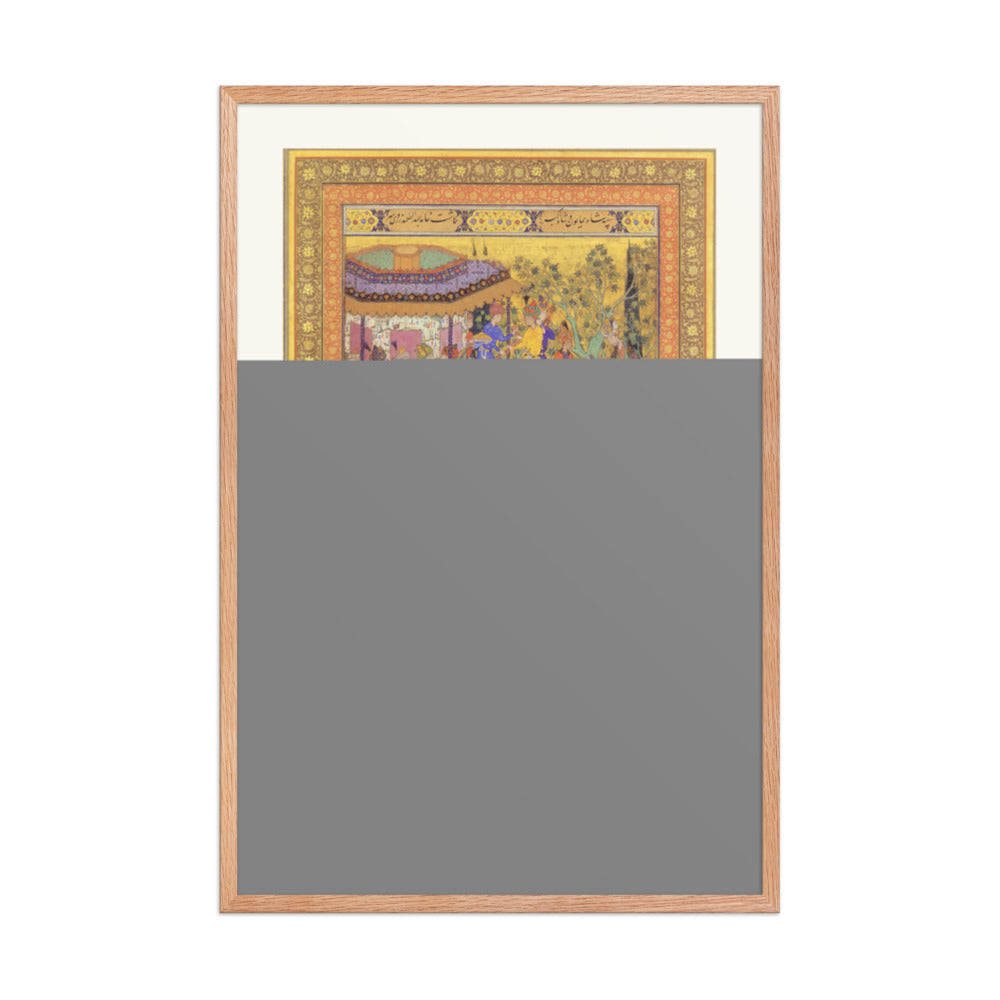 Gathering of Figures — Mughal Gulshan Album Folio | Restored Mughal Wall Art — view 8