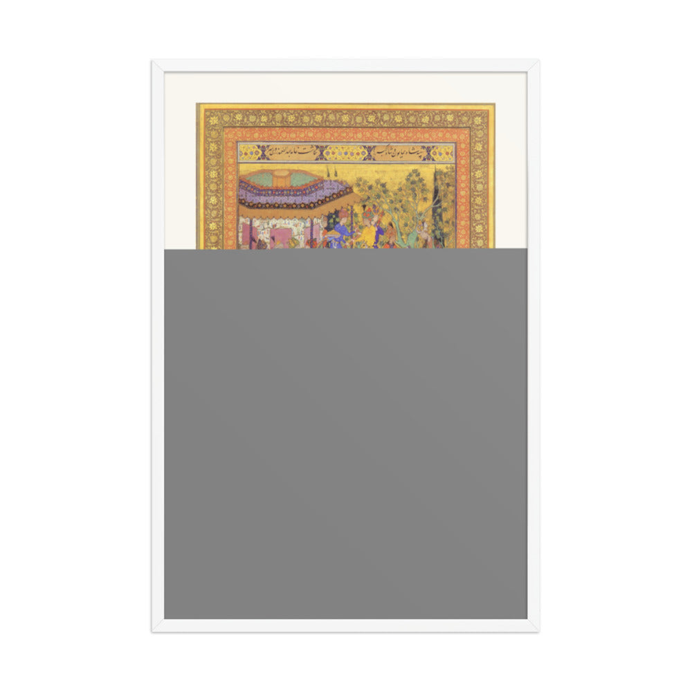 Gathering of Figures — Mughal Gulshan Album Folio | Restored Mughal Wall Art — view 9