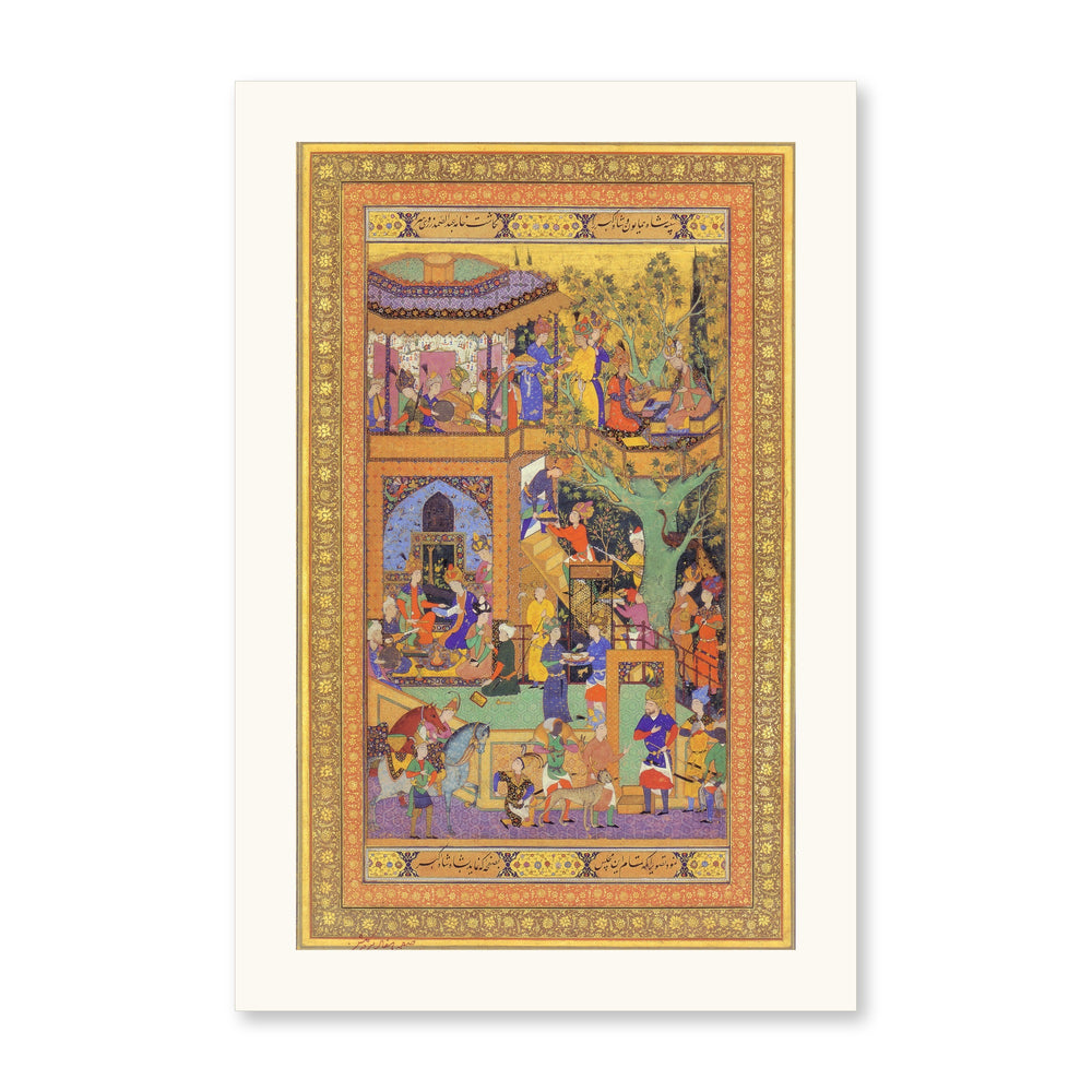 Gathering of Figures — Mughal Gulshan Album Folio | Restored Mughal Wall Art — view 10