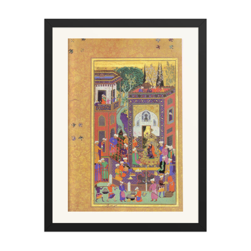 Palace Audience — Restored Mughal Wall Art