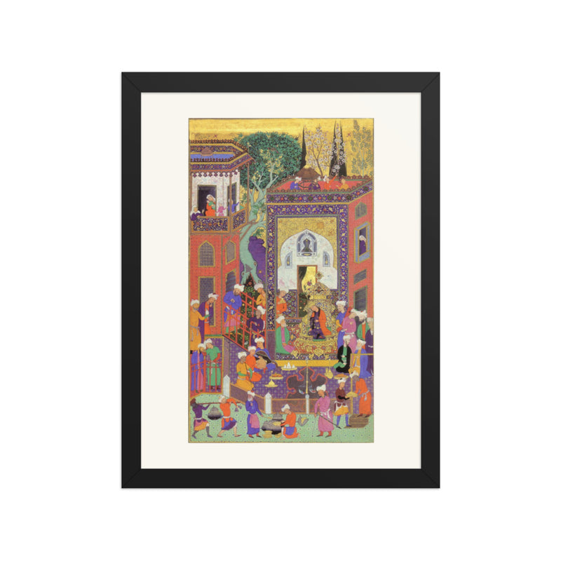 Palace Audience — Restored Mughal Wall Art