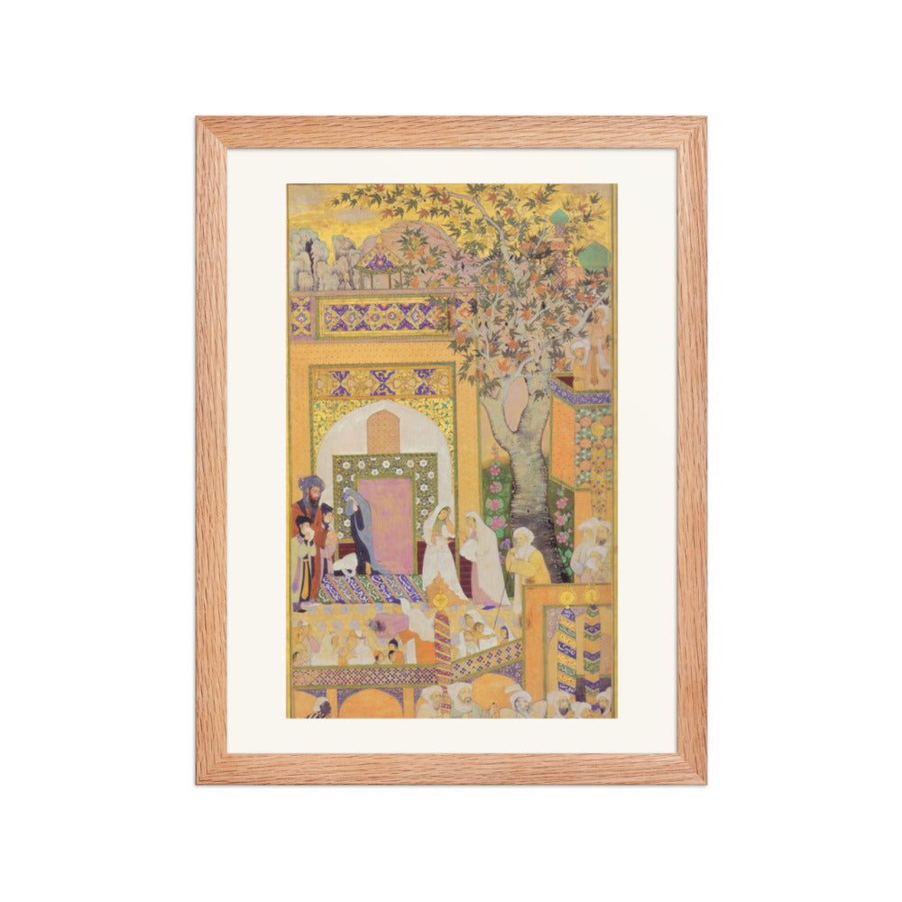 Palace Garden with a Flowering Tree — Restored Mughal Wall Art — view 4