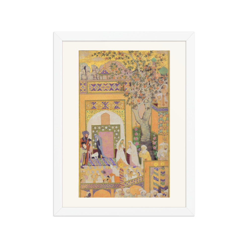 Palace Garden with a Flowering Tree — Restored Mughal Wall Art — view 6