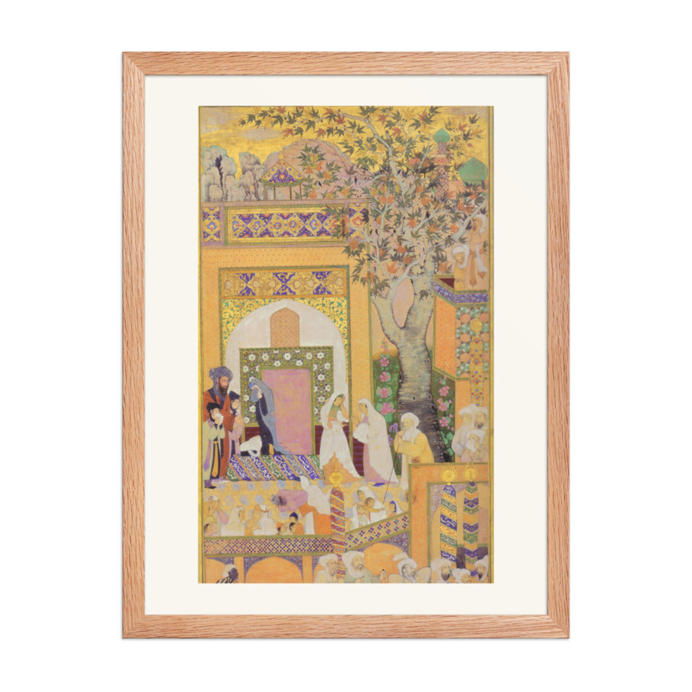 Palace Garden with a Flowering Tree — Restored Mughal Wall Art — view 3