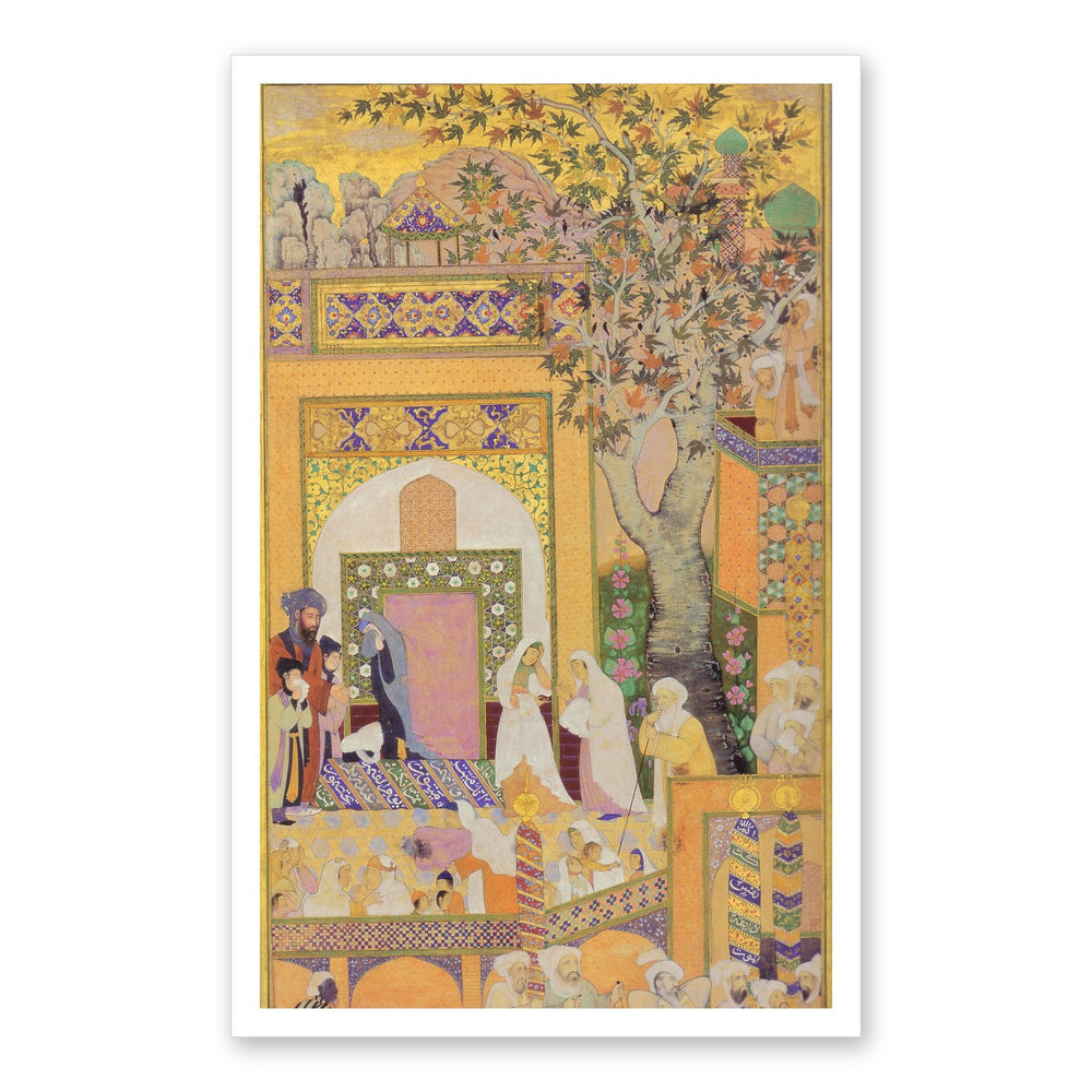 Palace Garden with a Flowering Tree — Restored Mughal Wall Art — view 7