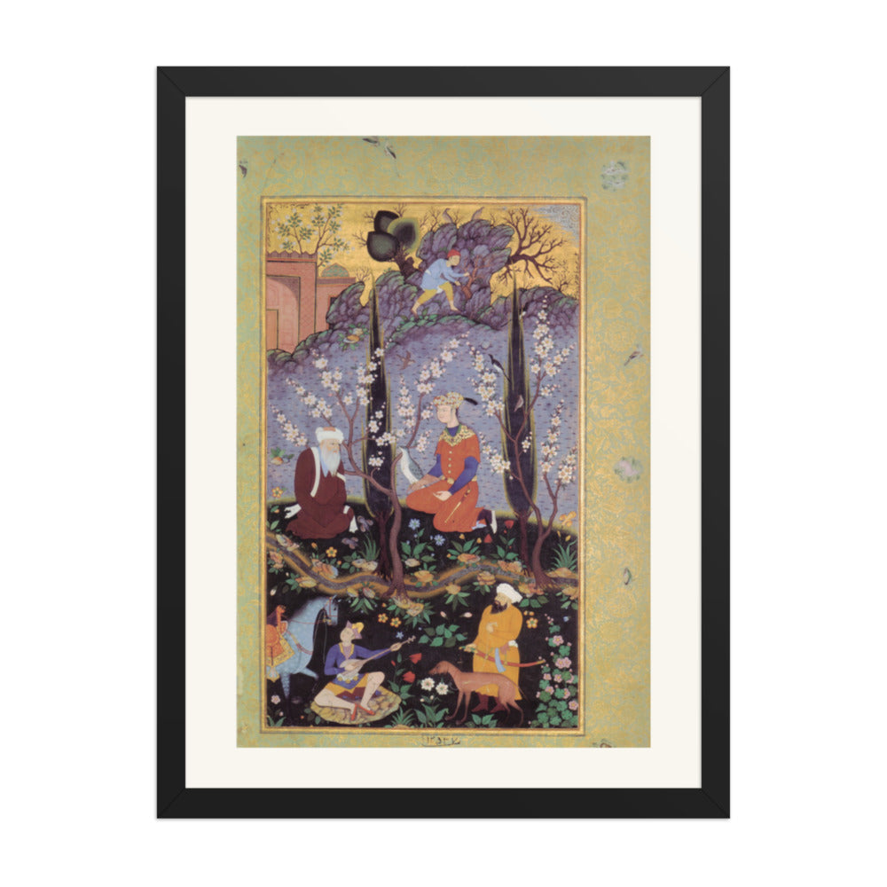 Festive Procession — Mughal Gulshan Album Folio | Restored Mughal Wall Art — view 1