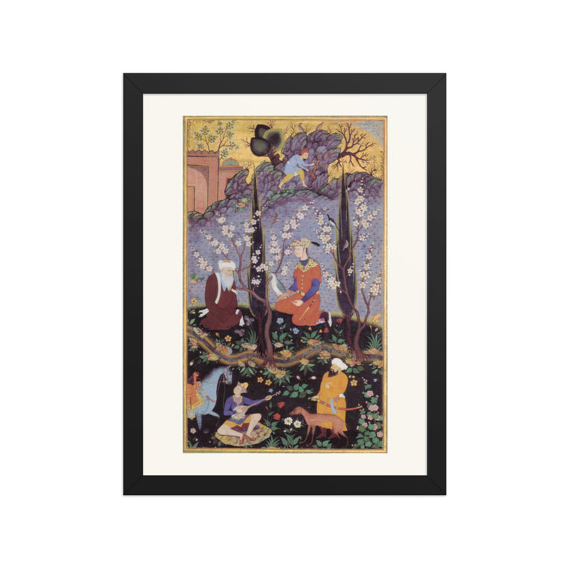 Festive Procession — Mughal Gulshan Album Folio | Restored Mughal Wall Art
