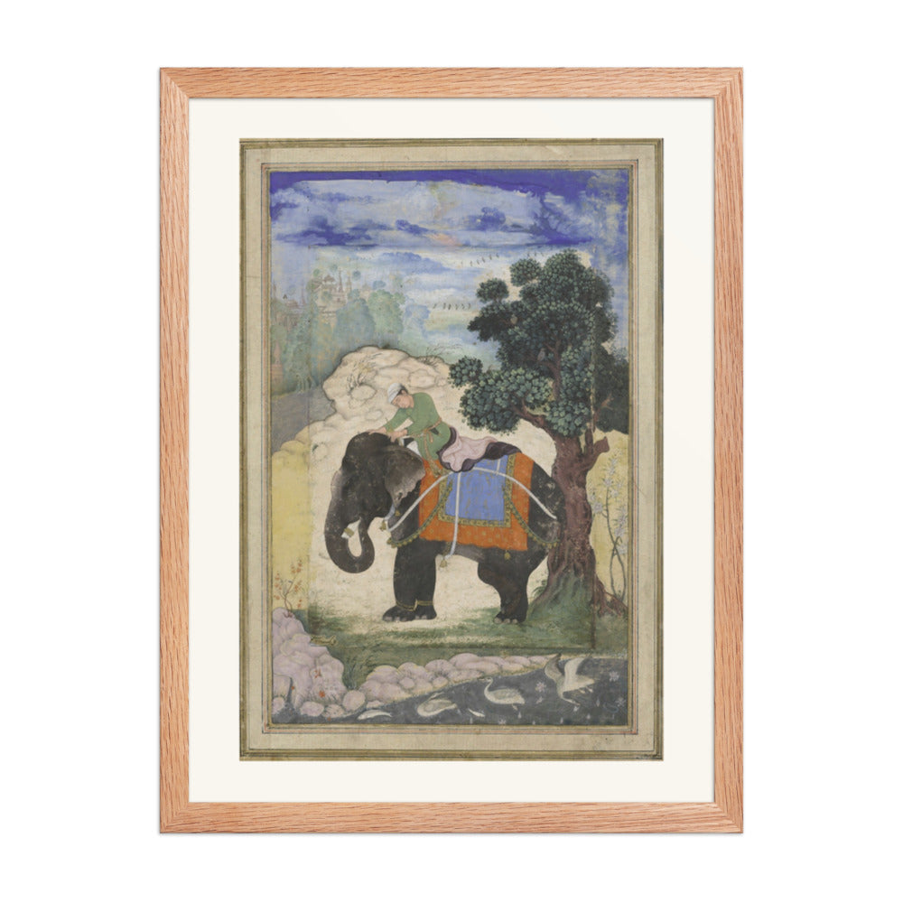 Elephant and Mahout | Restored Mughal Wall Art — view 5