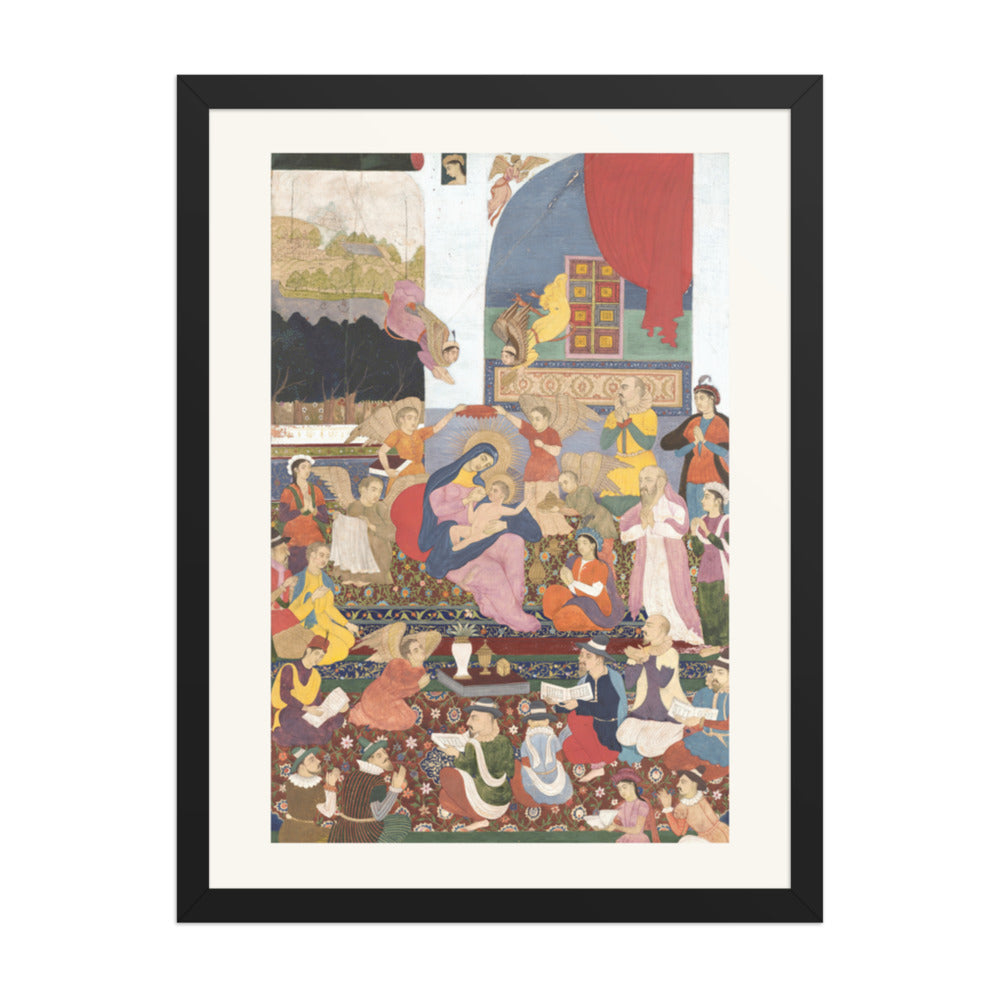 The Nativity — Mughal Painting, c. 1720 | Restored Mughal Wall Art — view 1