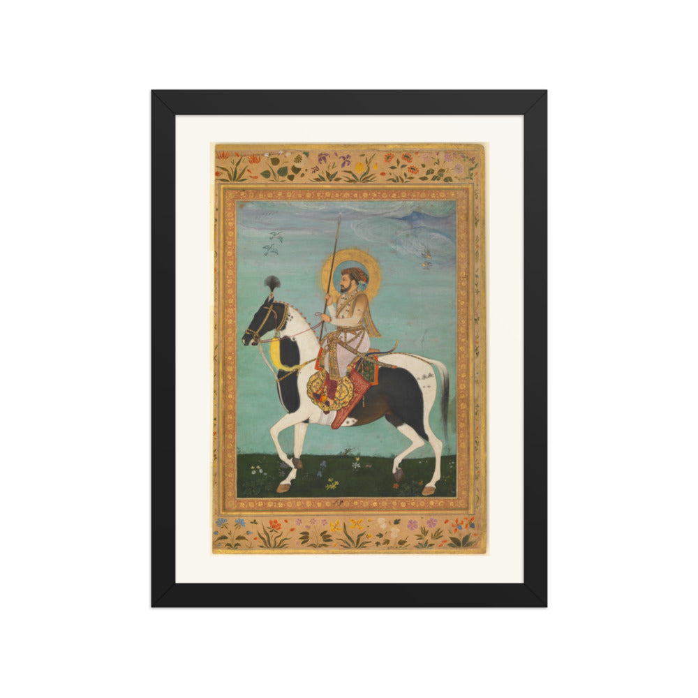 Shah Jahan on Horseback by Payag — Shah Jahan Album | Restored Mughal Wall Art — view 2