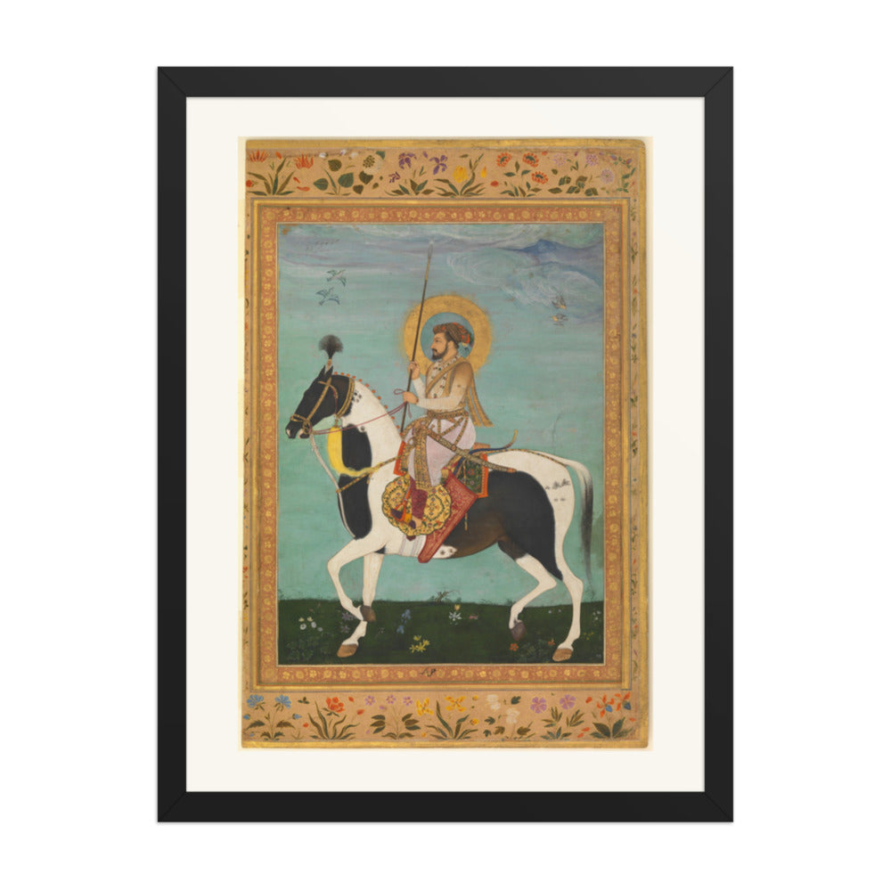 Shah Jahan on Horseback by Payag — Shah Jahan Album | Restored Mughal Wall Art — view 1
