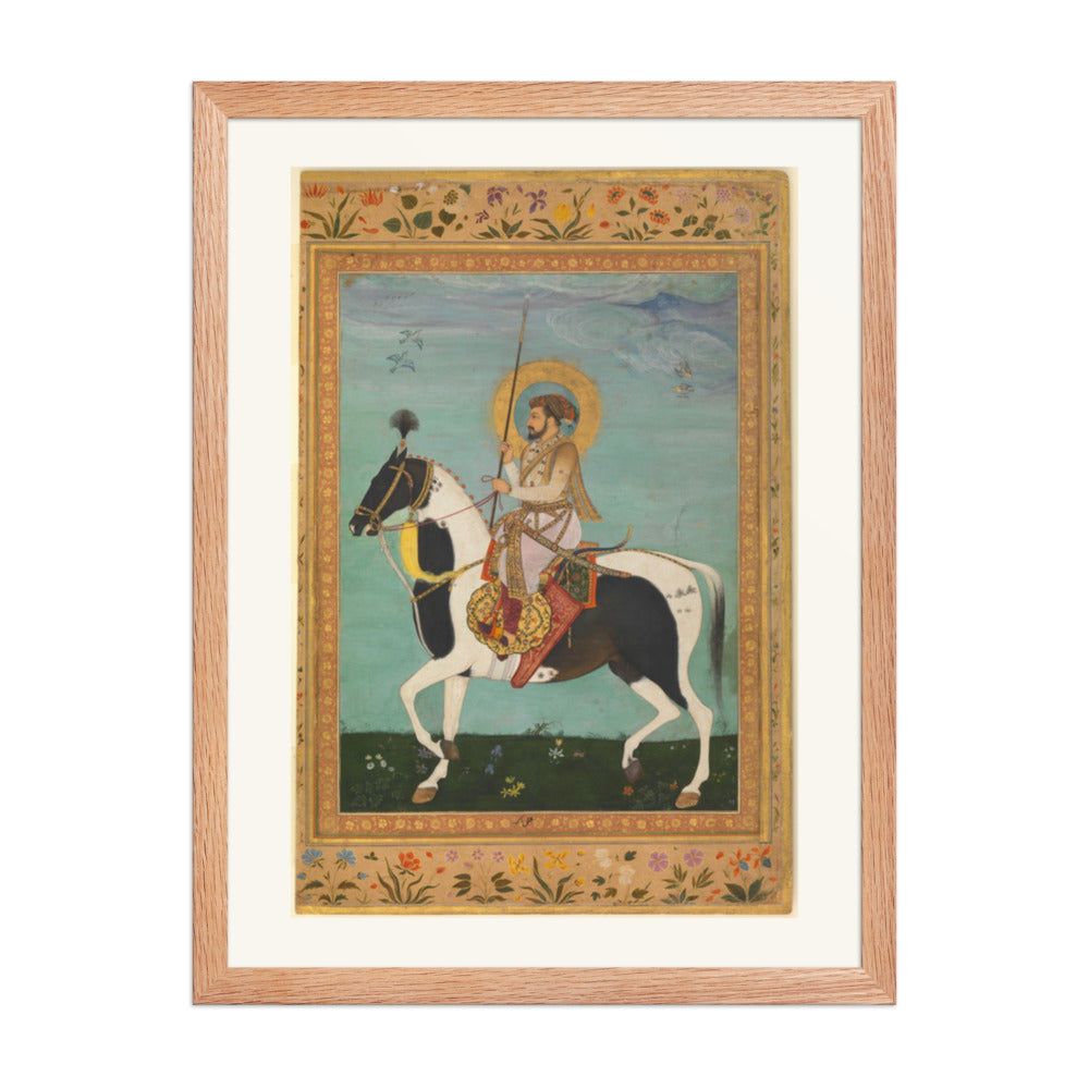 Shah Jahan on Horseback by Payag — Shah Jahan Album | Restored Mughal Wall Art — view 3