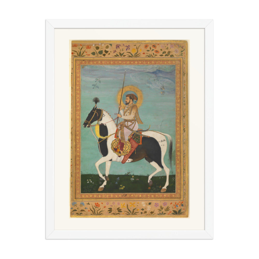 Shah Jahan on Horseback by Payag — Shah Jahan Album | Restored Mughal Wall Art — view 5