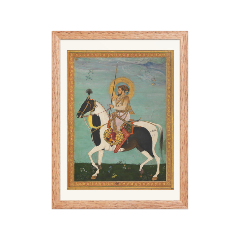 Shah Jahan on Horseback by Payag — Shah Jahan Album | Restored Mughal Wall Art — view 2