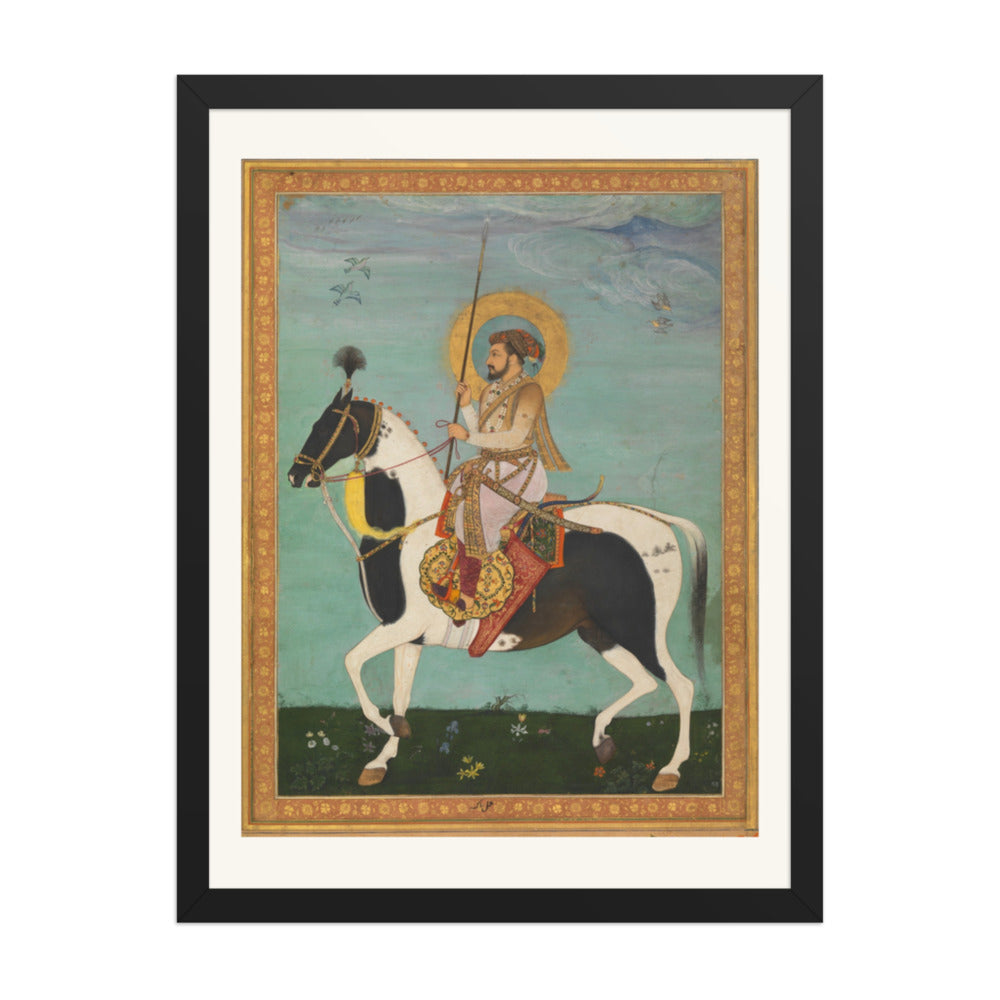 Shah Jahan on Horseback by Payag — Shah Jahan Album | Restored Mughal Wall Art — view 4