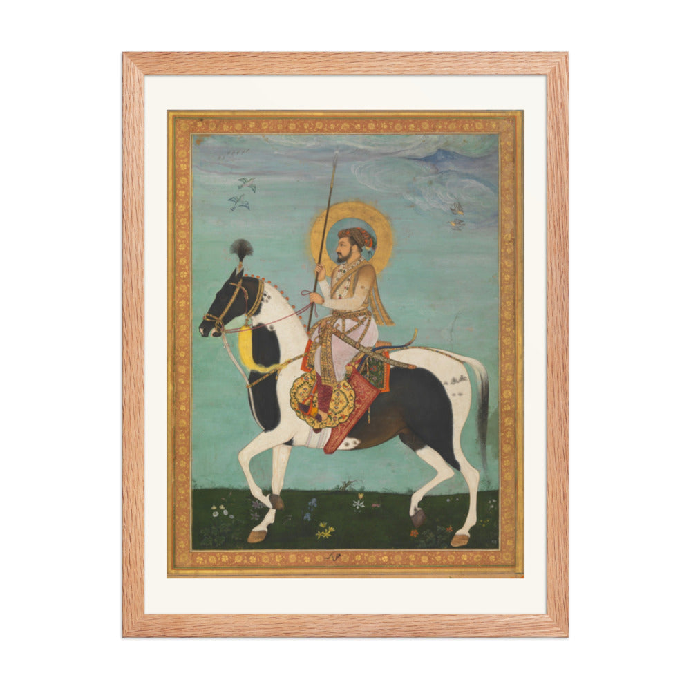 Shah Jahan on Horseback by Payag — Shah Jahan Album | Restored Mughal Wall Art — view 5